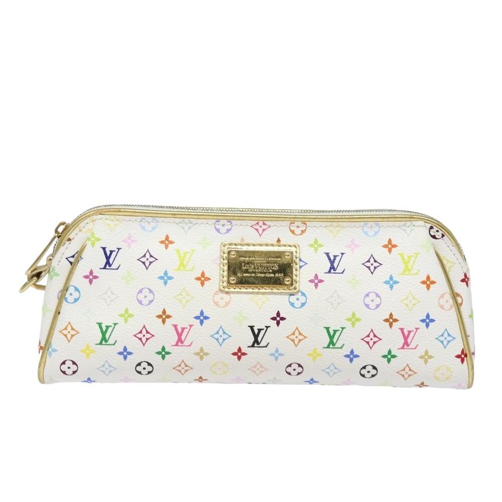 Louis Vuitton Monogram Multicolor Kate Pouch White Bron